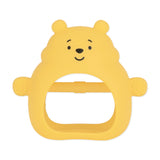 Bumkins Silicone Un-Droppable Mitt Teether: Winnie the Pooh features a yellow, smiling Winnie the Pooh design made of LFGB-grade silicone.
