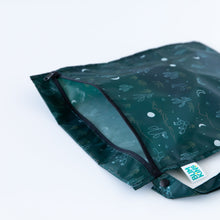 Load image into Gallery viewer, Bumkins Wet Bag: Starry Cactus lays partially open on white background.
