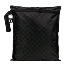 Load image into Gallery viewer, Roamio by Bumkins Wet Bag: Rich Black  features a black waterproof checkered design, zipper closure, and side handle.

