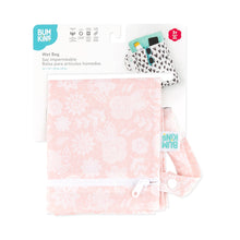 Load image into Gallery viewer, Bumkins Wet Bag: Lace is shown folded on white cardboard packaging.
