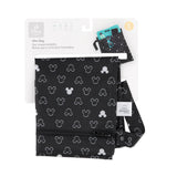 Bumkins Wet Bag: Mickey Mouse Icon Black + White is shown folded on white cardboard packaging.