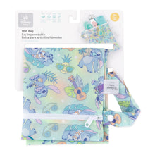 Load image into Gallery viewer, Bumkins Wet Bag: Aloha Stitch is shown folded on white cardboard packaging.
