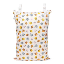 Load image into Gallery viewer, Bumkins Extra Large Wet Bag: Winnie + Friends features waterproof fabric and dual white straps, ideal for organizing laundry.
