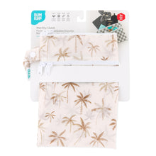 Load image into Gallery viewer, Bumkins Wet/Dry Clutch: Palm Daze is shown folded in its packaging.
