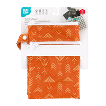 Load image into Gallery viewer, Bumkins Wet/Dry Clutch: Grounded is shown folded in its packaging.
