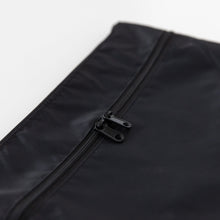 Load image into Gallery viewer, Close-up of Bumkins Wet/Dry Clutch: Black, featuring dual zipper pulls and waterproof fabric, on a white background.
