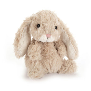 Jellycat Yummy Bunny Beige plush toy with long ears and a pink nose.