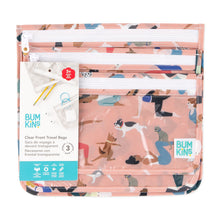 Load image into Gallery viewer, Bumkins Clear Travel Bag 3 Pack: Yoga Pals is shown with its packaging tag.
