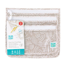 Load image into Gallery viewer, Bumkins Clear Travel Bag 3-Pack: Wander is shown with its packaging tag.
