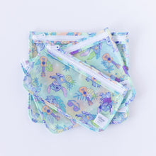 Load image into Gallery viewer, Bumkins Clear Travel Bag 3 Pack: Aloha Stitch is shown stacked on a white background.
