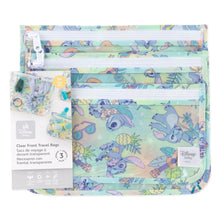 Load image into Gallery viewer, Bumkins Clear Travel Bag 3 Pack: Aloha Stitch is shown with its packaging tag.
