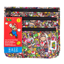 Load image into Gallery viewer, Bumkins Clear Travel Bag 3-Pack: Super Mario™ Mashup is shown with its packaging tag.
