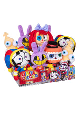 The Amazing Digital Circus 8 Inch Plush: red box with illustrations & "The Amazing Digital Circus" logo filled with colorful plush toys.