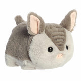 Aurora Spudster Arnie Armadillo: a round, fluffy gray plush with big ears, black eyes, and a small pink nose.