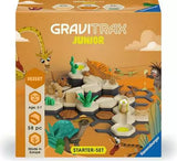 GraviTrax Junior, Desert Starter: brown box with photo of desert themed tile toys; text "Gravitrax Junior Starter-Set."