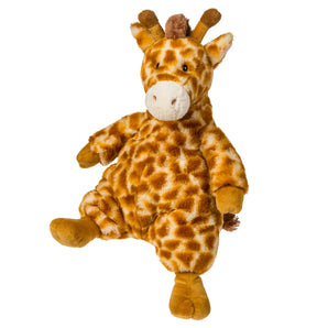 Mary Meyer Snuggables Giraffe plush toy, baby-safe with brown spots and floppy limbs, perfect for cuddles.