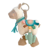 Itzy Ritzy Itzy Friends Llama Activity Plush features a cactus teether and stroller clip for on-the-go sensory play.