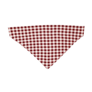 Holiday Pet Bandana, Crimson Plaid by Lovedbaby: red & white checkered bandana crafted from organic cotton using eco-friendly dyes.