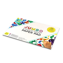 Load image into Gallery viewer, Bright Stripes Jumbo Finger Paint Pad features a painted hand design, 25 acid-free 16 x 12 sheets with colorful text and paint splashes.

